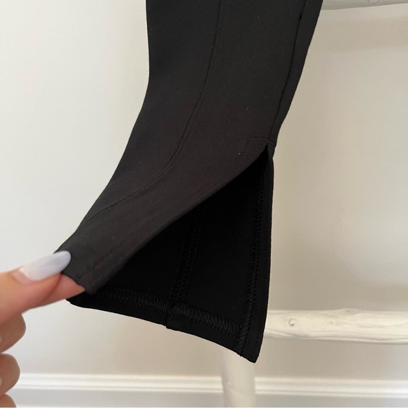 [nordstrom] ponte knit center seam high waist split hem leggings black XS - Picture 5 of 7